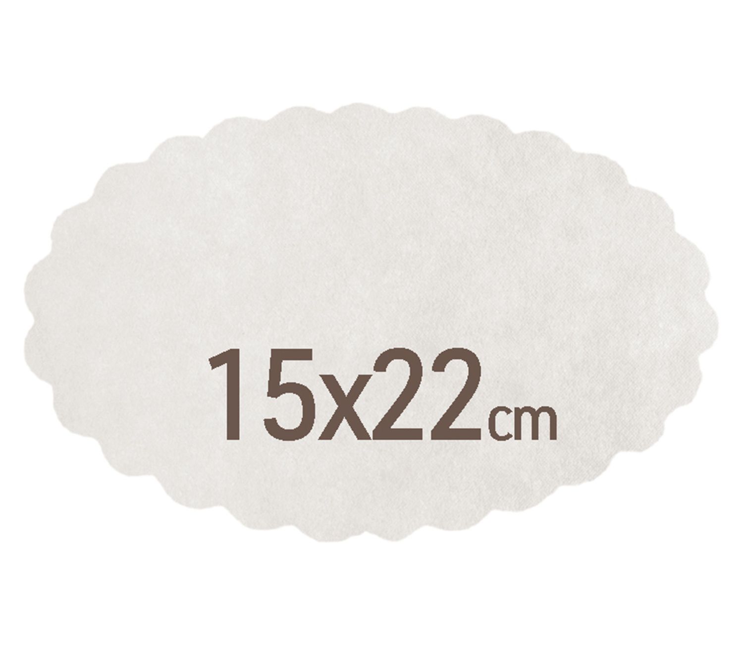 Set 3000 Carta fritto ovale in paglia bianca 80 gms 15 x 22 cm - Byo