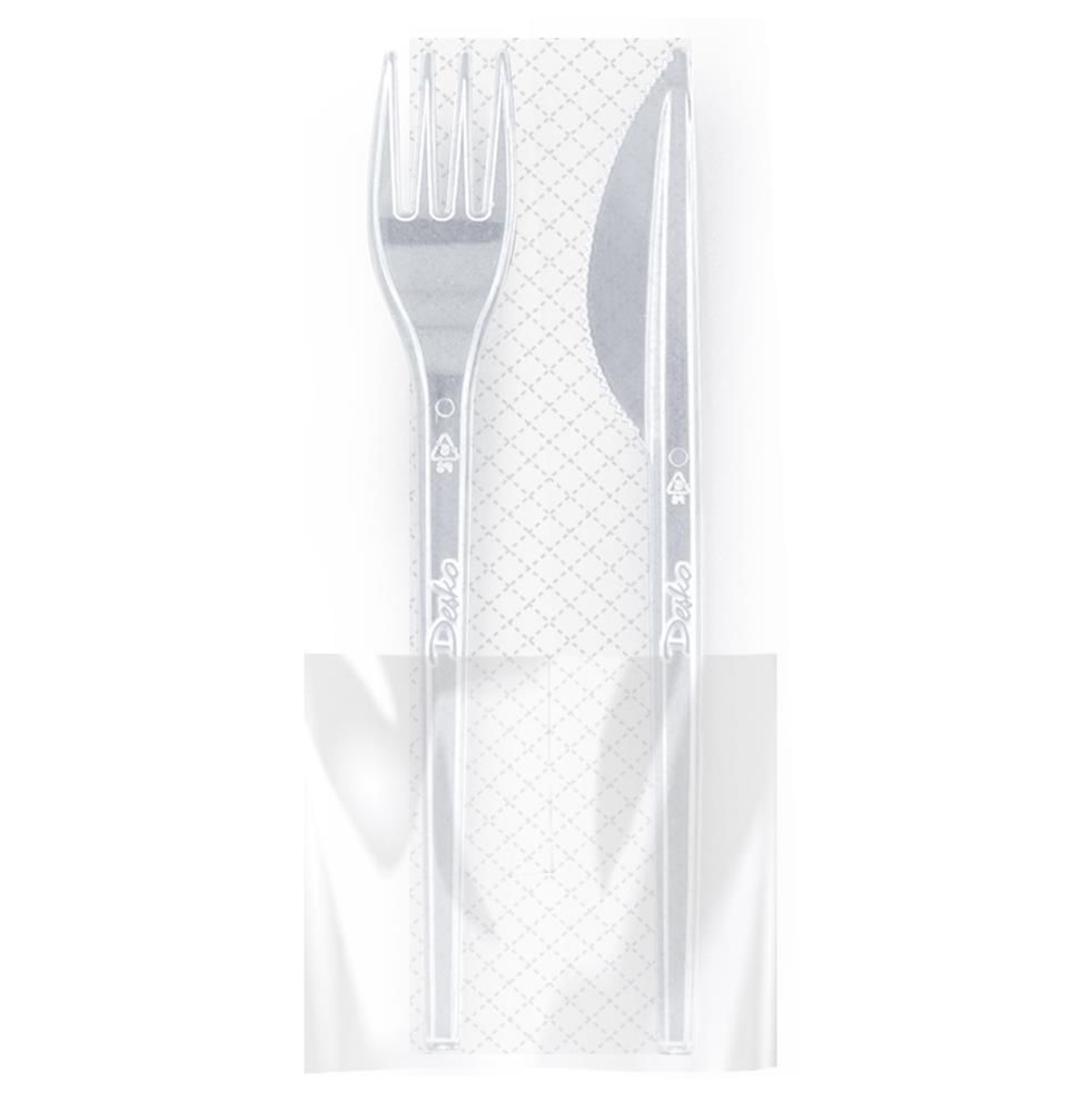 Set 500 Bis posate in polistirene con busta 17,5 cm Desko - Byo