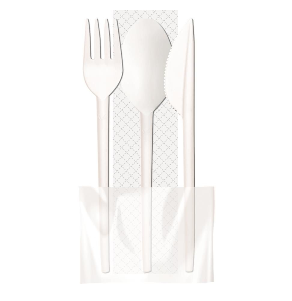 Set 500 Posate in cpla con busta compostabile 16 cm Linè - Byo