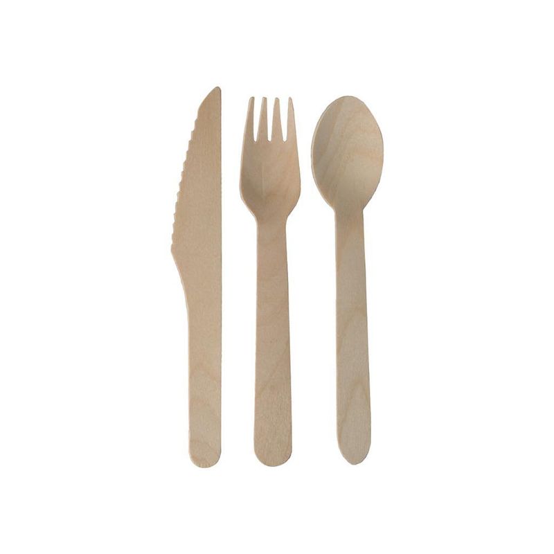 Set 500 Tris Posate in Legno WeBio - Commerciale Italiana