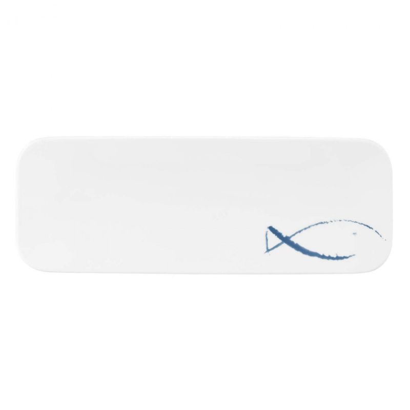 Seltmann  - Piatto rettangolare 38 x 14 cm Coup fine dinning Blue Sea