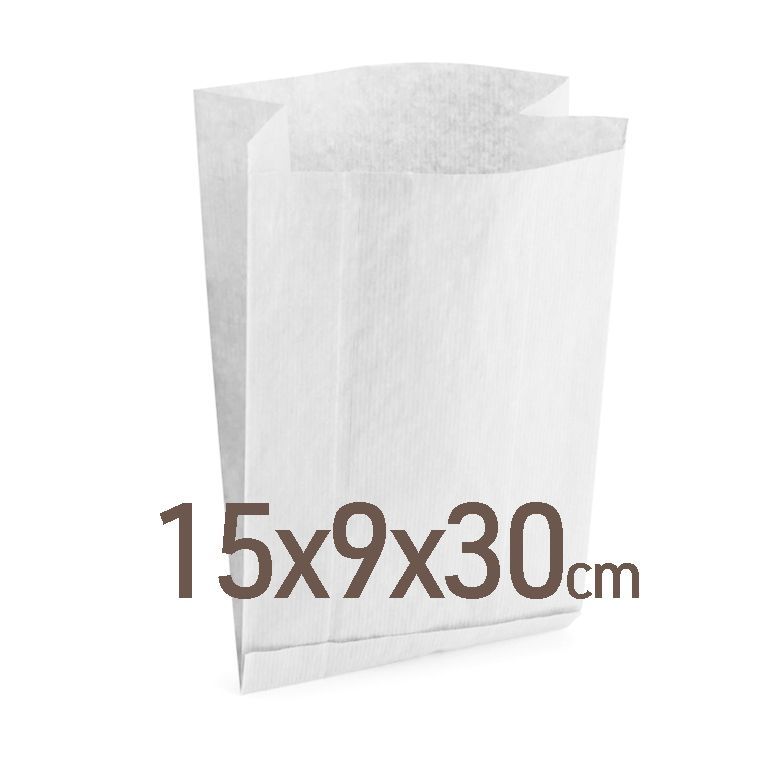 Set 1000 Sacchetto pane in arta bianca 15 x 9 x 30 cm - Byo