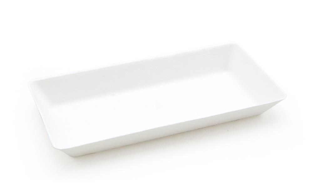 Set 1000 Vassoio fingerfood rettangolare in polpa 6,5 x 13 cm - Byo