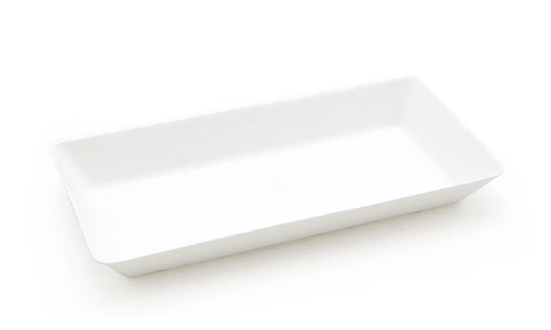 Set 1000 Vassoio fingerfood rettangolare in polpa 6,5 x 13 cm - Byo