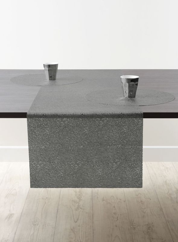 Runner Motivo Fili 45x150 cm Taupe - Tirolix
