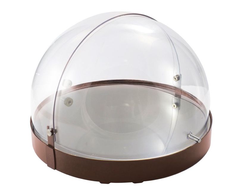 Portaformaggi o Affettati Refrigerato Tondo con Coperchio Corten Diam. 43 H. 29 cm - Cosmo - Abert