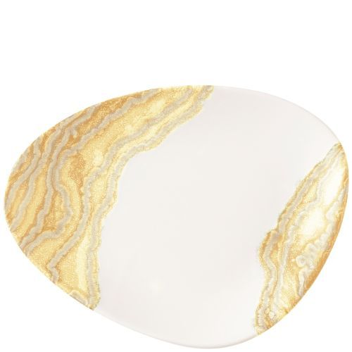 Piatto Triangolare 26,5 X 20,5 Cm Inked Collection Tide Gold - Churchill