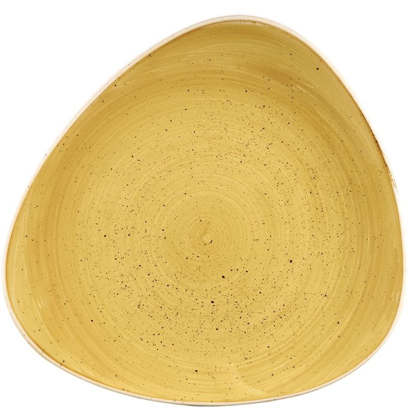 Piatto Triangolare 26,5 Cm Stonecast Mustard Seed Yellow - Churchill