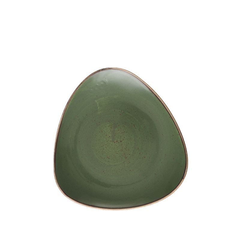 Piatto Triangolare 24,5 Cm Stonecast Sorrel Green - Churchill
