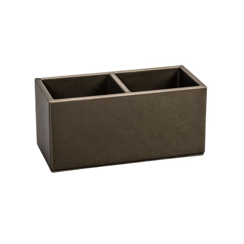 Portaoggetti con due scomparti Londoner Taupe 155 x 70 x 70 mm - Aliseo