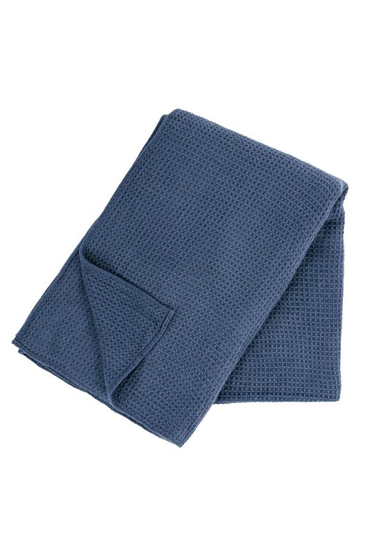 Plaid morbido  a nido d'ape 130x170 cm Blu - Tirolix
