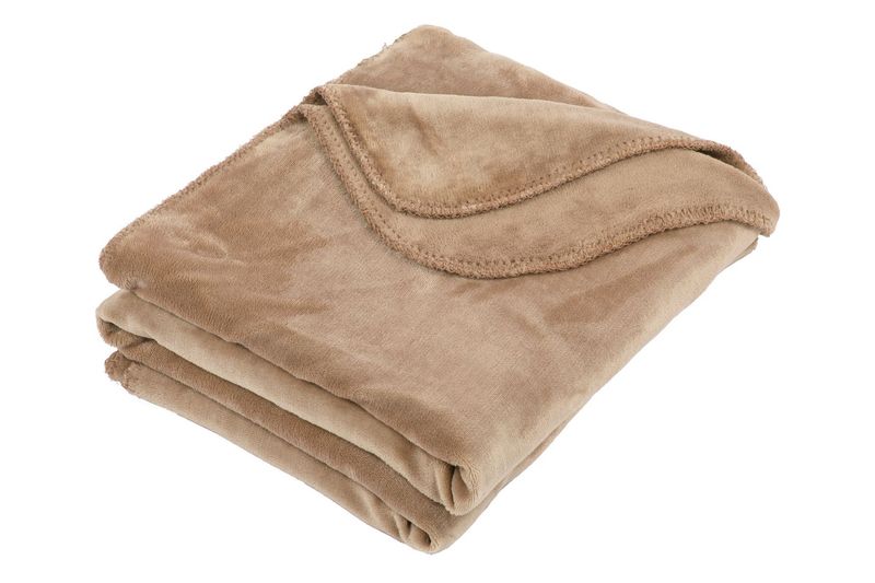 Plaid in morbido pile 130 x 170 cm Sabbia - Tirolix