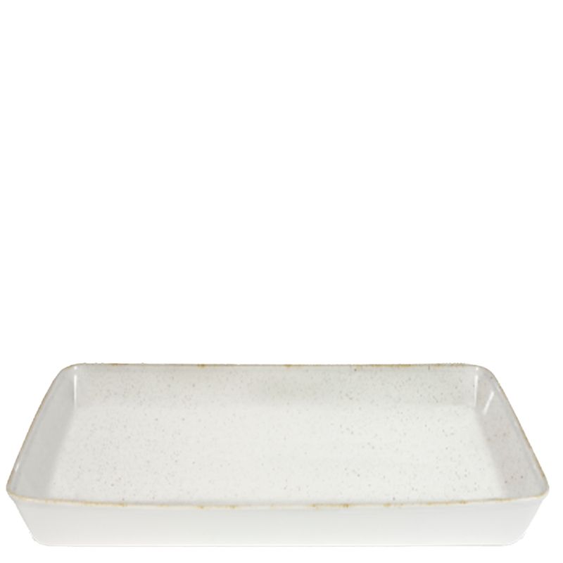 Piatto Rettangolare 53 X 32,5 Cm Stonecast Barley White Alchemy Buffet Ceramic Servingware - Churchill