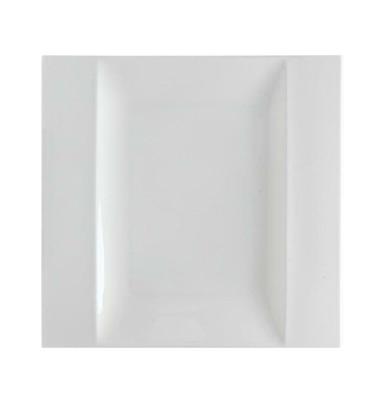 Piatto Quadro Ala 21 x 21 cm Gourmet Bone China - Tirolix