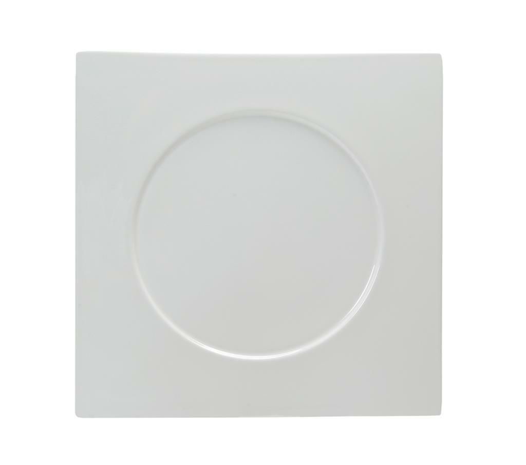 Piatto Quadro 25 x 25 cm Gourmet Bone China - Tirolix