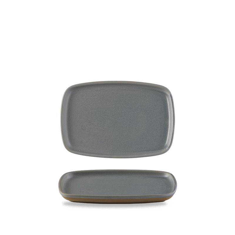 Piatto Rettangolare 22 X 15 Cm Emerge Seattle Grey - Churchill