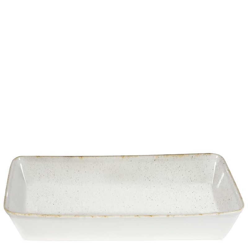 Piatto Rettangolare 38 X 25 Cm Stonecast Barley White Alchemy Buffet Ceramic Servingware - Churchill