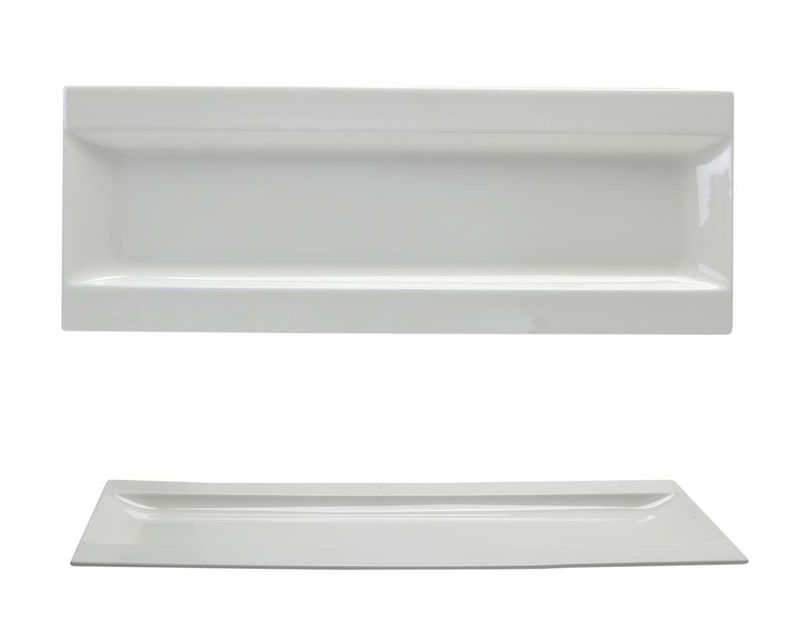 Piatto Rettangolare Ala 40 x 17 cm Gourmet Bone China - Tirolix