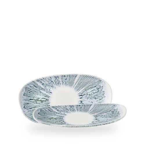 Piatto Rettangolare Organic Opal 26 x 15 cm Lyra Blue - Churchill