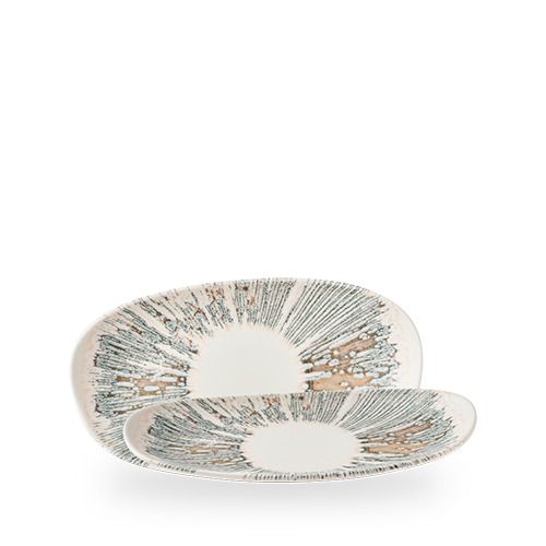 Piatto Rettangolare Organic Opal 26 x 15 cm Lyra Pink - Churchill