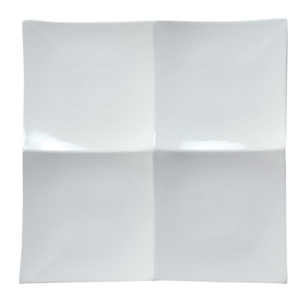 Piatto Quadro 4 Scomparti 34,5 x 34,5 cm Antipastiere - Tirolix