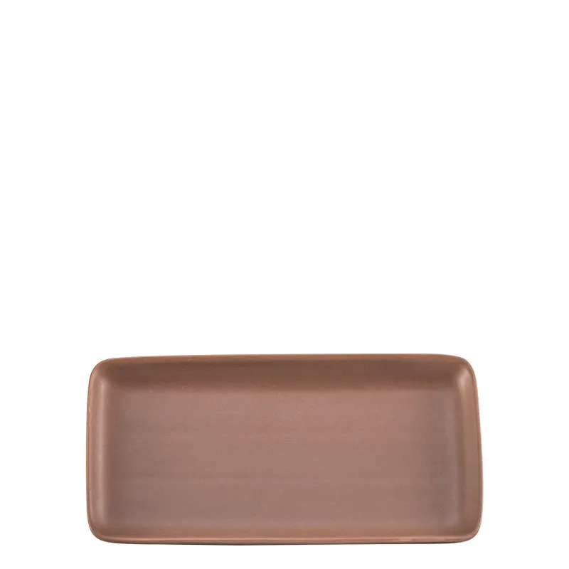 Piatto rettangolare 12,5 x 23 cm Levante Marrone - Zafferano
