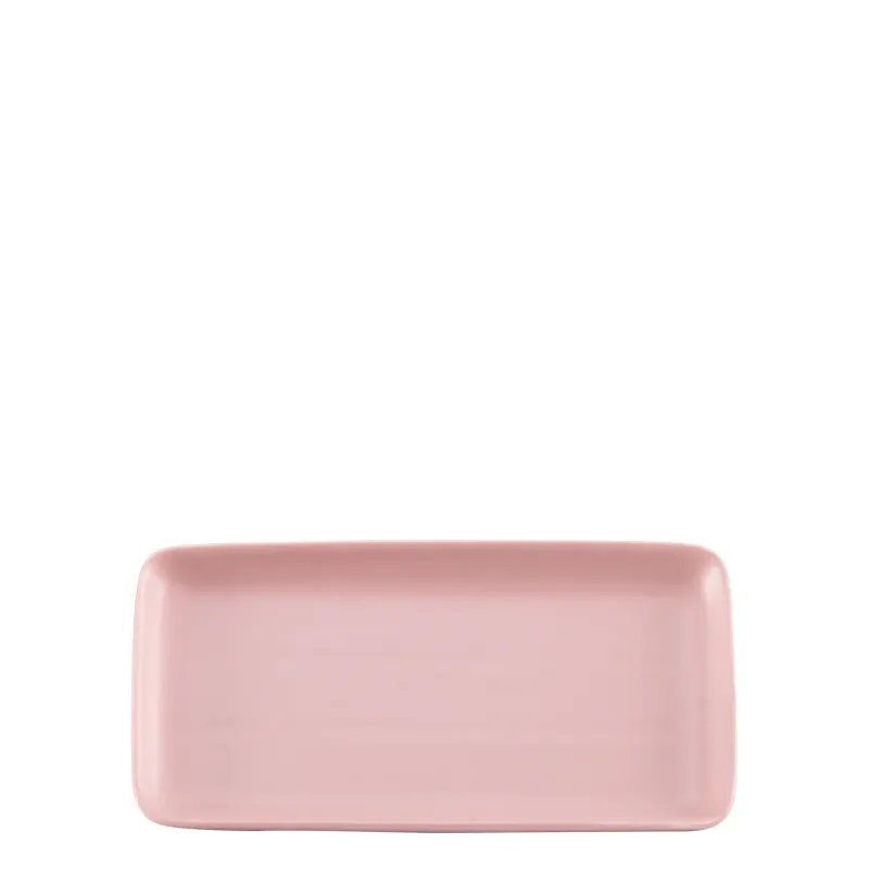 Piatto rettangolare 12,5 x 23 cm Levante Rosa - Zafferano