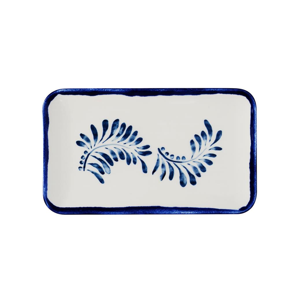 Piatto rettangolare organic 27 x 16 cm Harvest Mediterranean Blue - Dudson