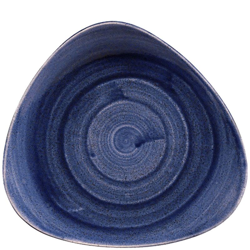 Piatto Triangolare 24,5 Cm Stonecast Patina Cobalt Blue - Churchill