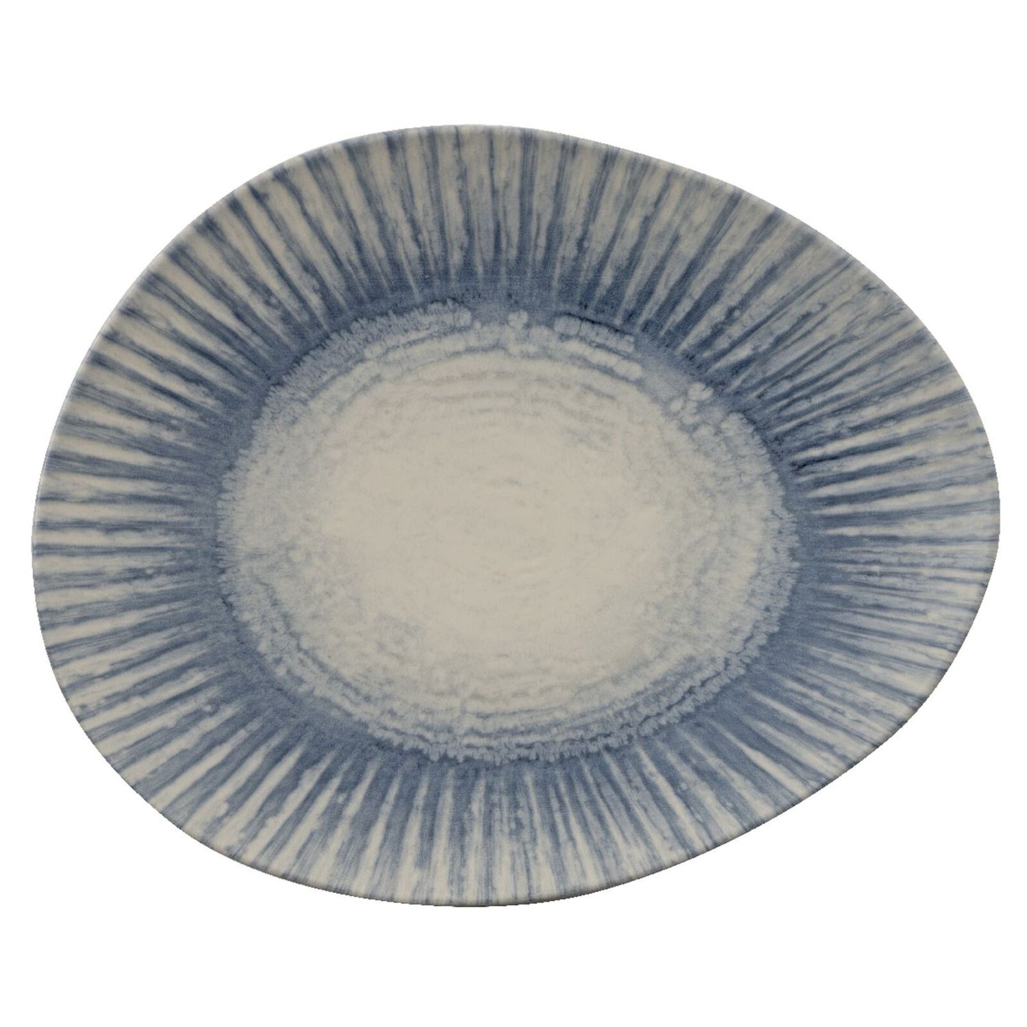 Piatto piano organico 31 x 26 cm Sunlight Blue - Arthur Krupp