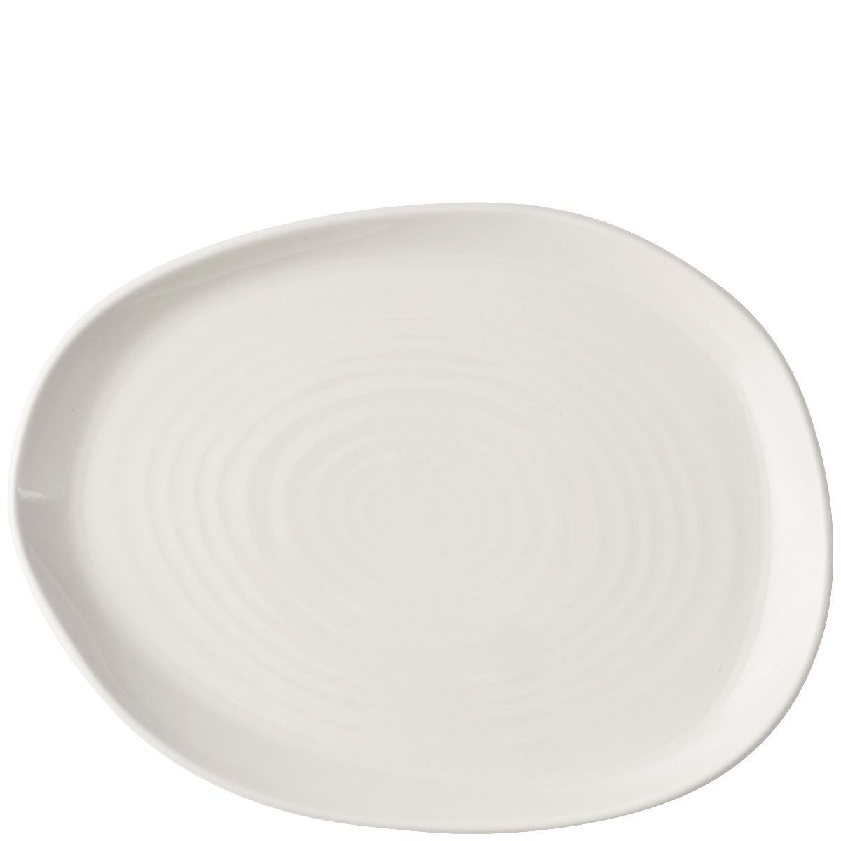 Piatto Piano Organic 26 X 20 Cm Natural Bianco - Churchill
