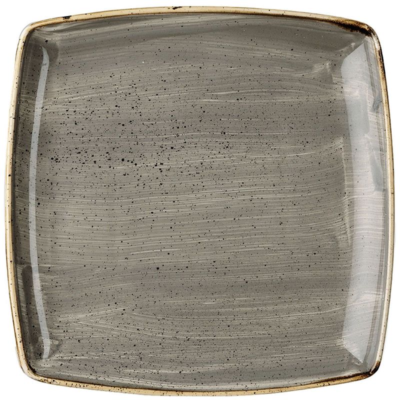 Piatto Piano Quadrato 26,8 Cm Stonecast Peppercorn Grey - Churchill