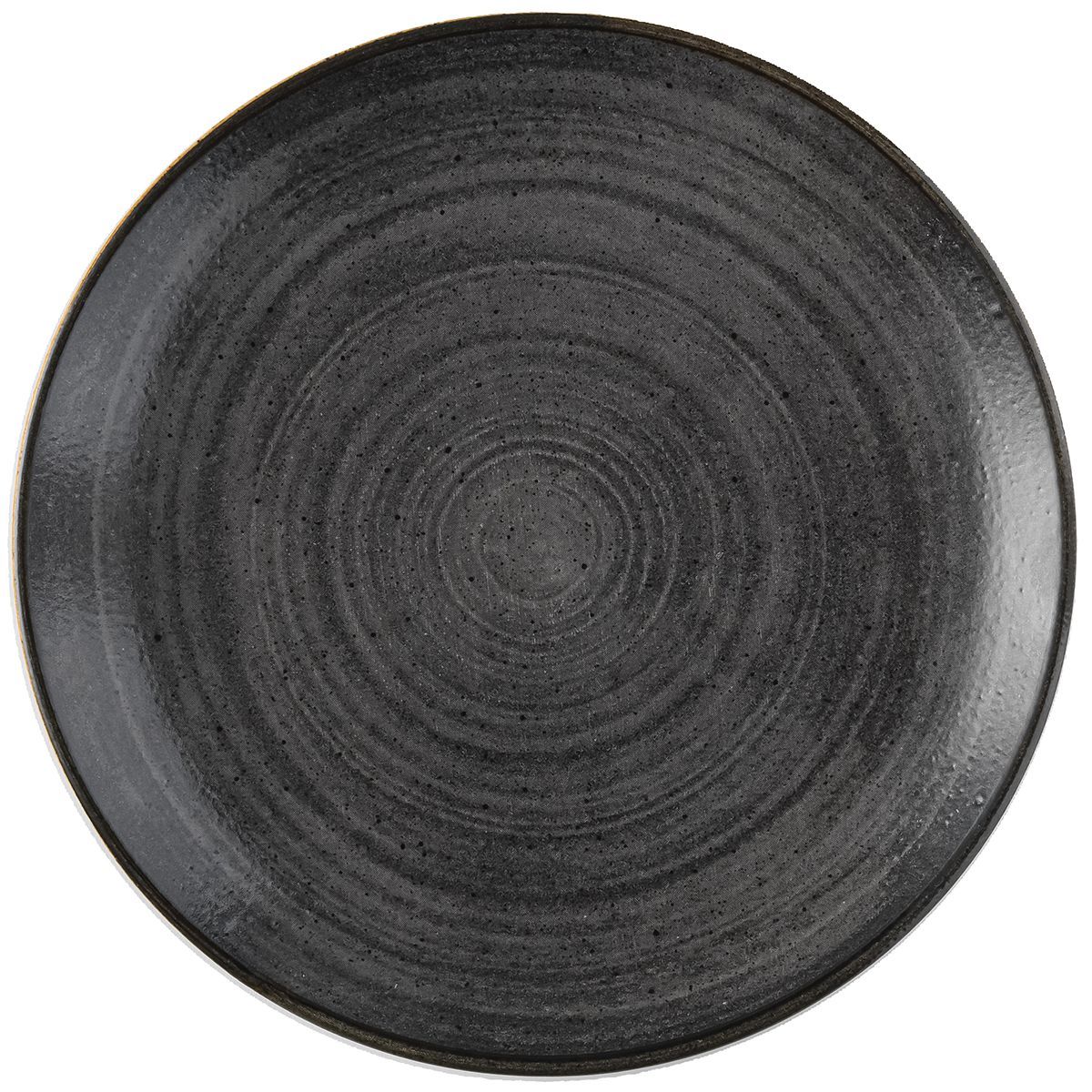 Piatto Piano 21,7 Cm Stonecast Raw Black - Churchill