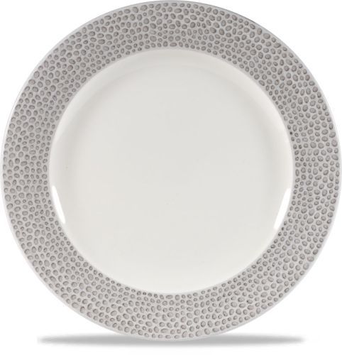 Piatto Piano 21 Cm Isla Spinwash Shale Grey - Churchill