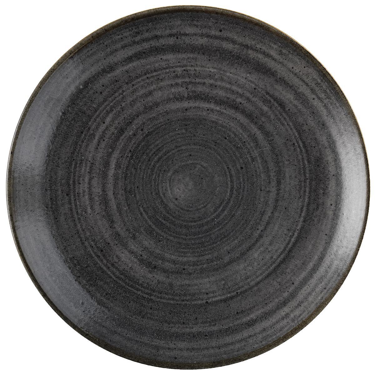 Piatto Piano 26 Cm Stonecast Raw Black - Churchill