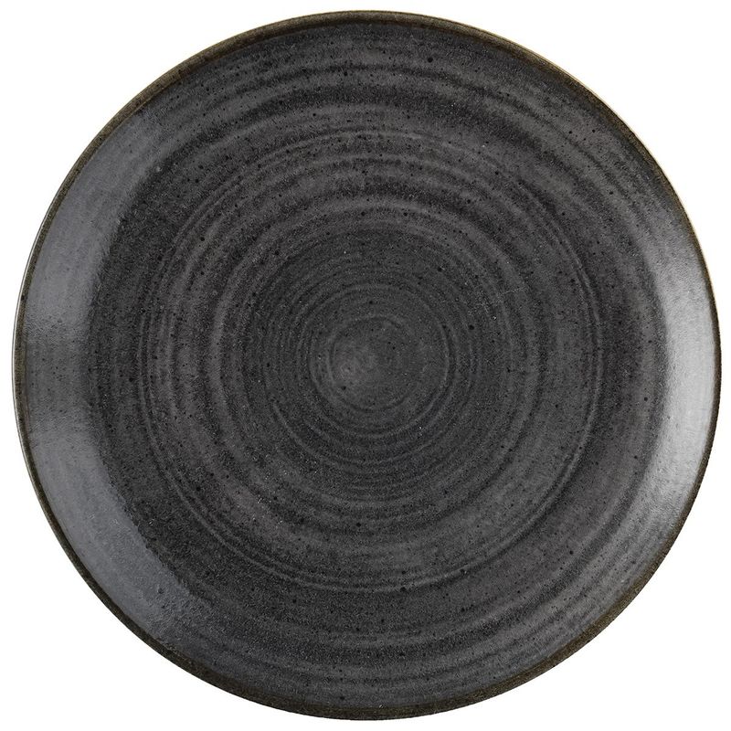 Piatto Piano 26 Cm Stonecast Raw Black - Churchill
