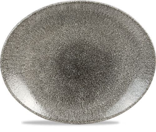 Piatto Ovale 27 X 22,9 Cm Studio Prints Raku Quartz Black - Churchill