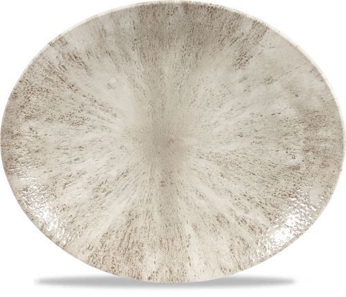 Piatto Ovale 27 X 22,9 Cm Studio Prints Stone Agate Grey - Churchill