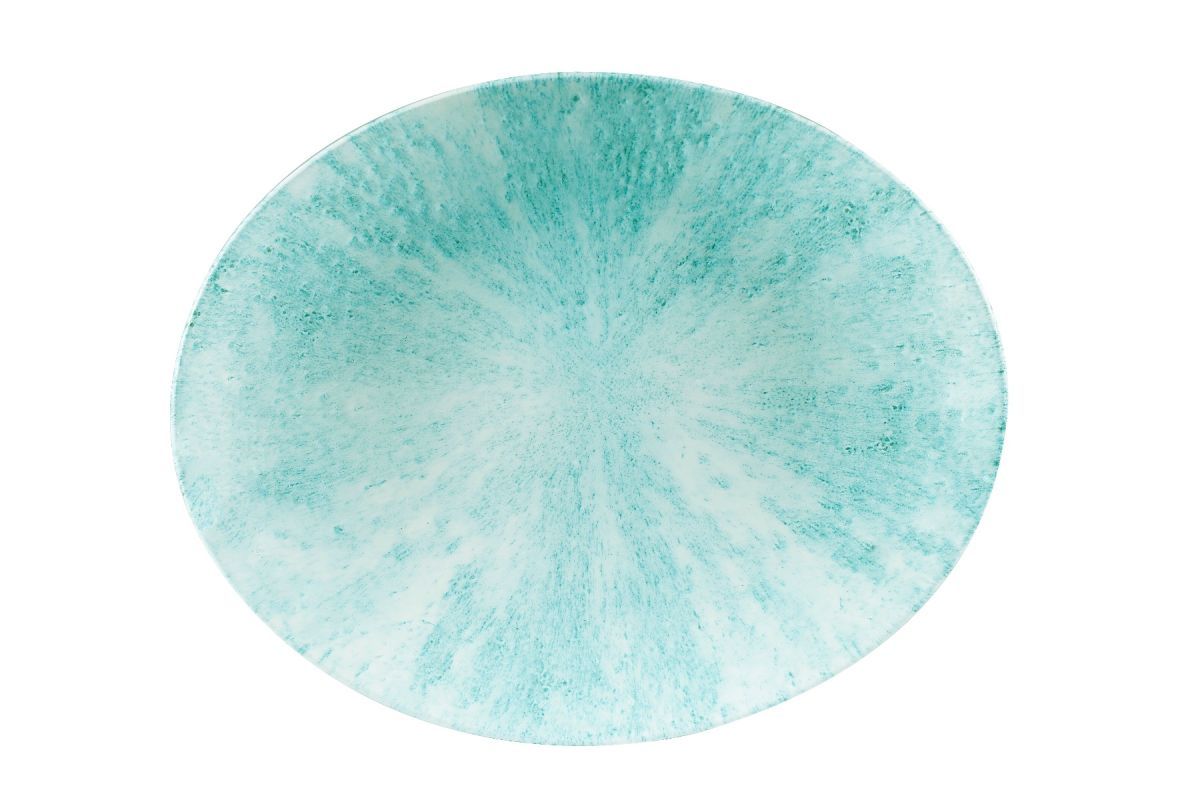 Piatto Ovale 31,7 X 25,5 Cm Studio Prints Stone Aquamarine - Churchill