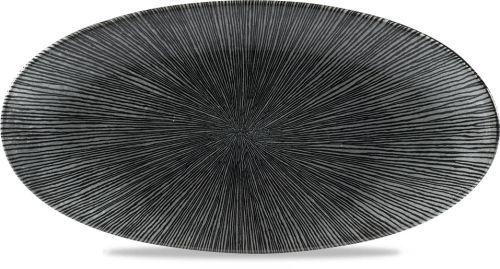 Piatto Ovale 34,7 X 17,3 Cm Studio Prints Homespun Agano Black - Churchill