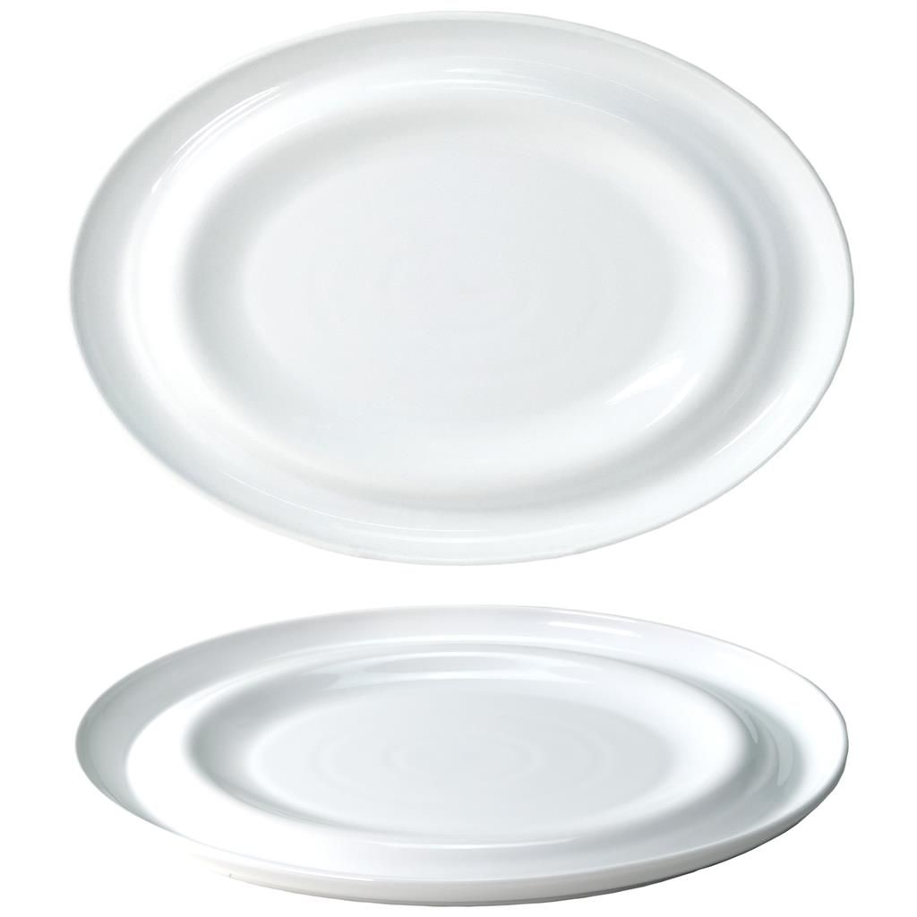 Piatto Ovale 38 x 28 cm Agma White - Costa Verde