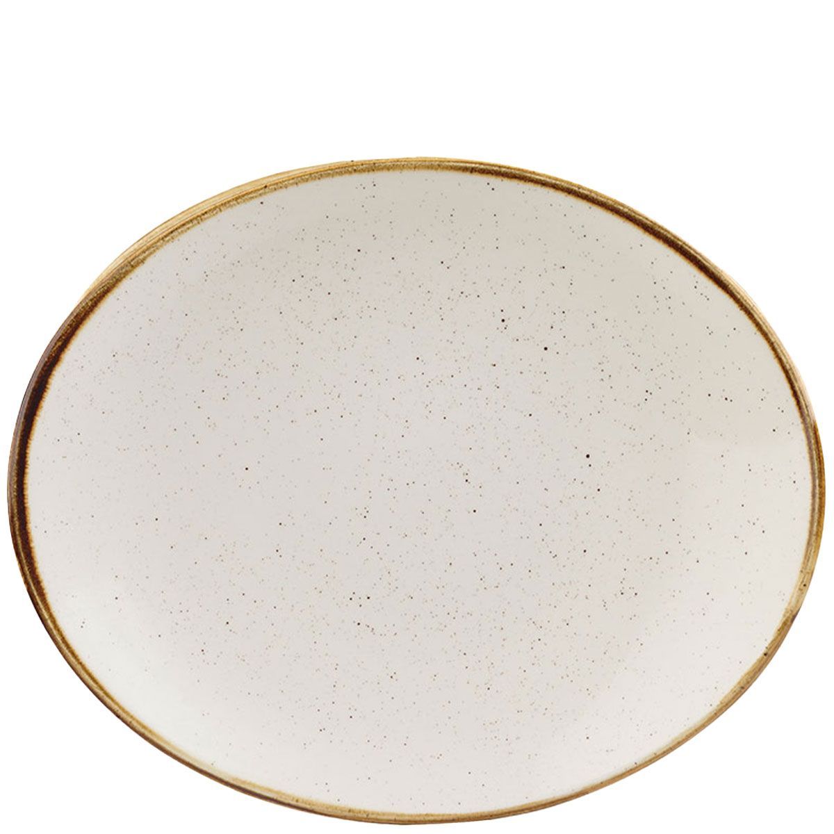 Piatto Ovale Coupe Stonecast Barley White - Churchill