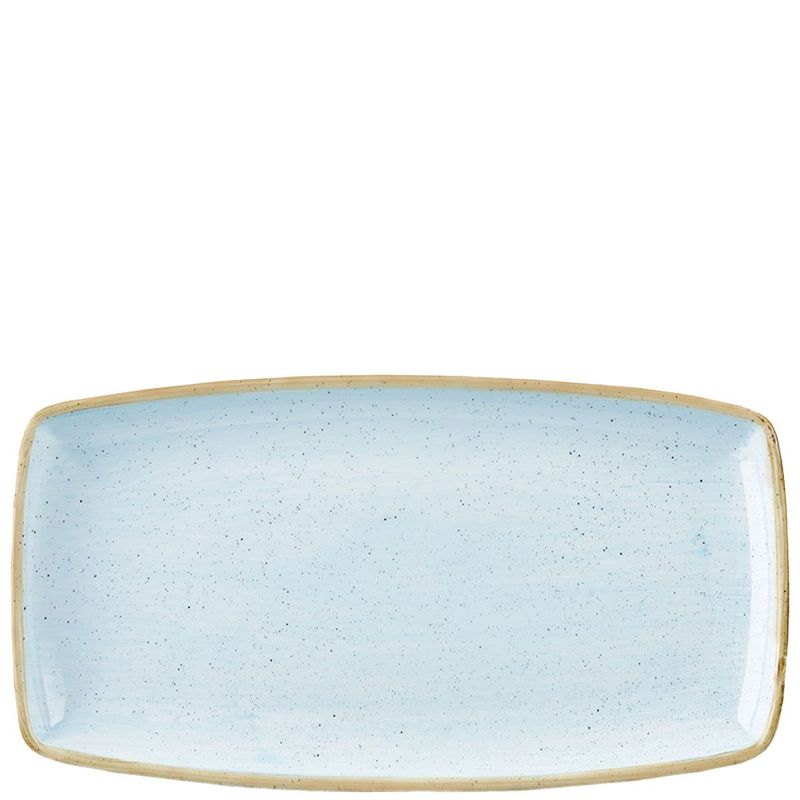 Piatto Oblungo 34,5 X 18,5 Cm Stonecast Duck Egg Blue - Churchill