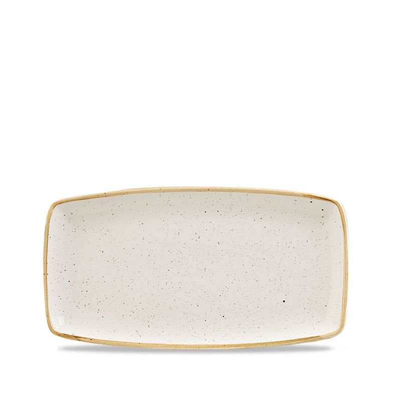 Piatto Oblungo 34,5 X 18,5 Cm Stonecast Barley White - Churchill