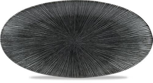 Piatto Ovale 29,9 X 15 Cm Studio Prints Homespun Agano Black - Churchill