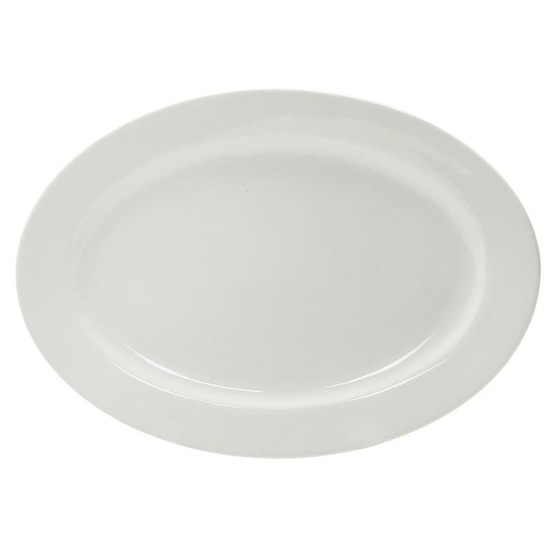Piatto Ovale 36,5 cm Ritz New Bone Liscia - Luzerne