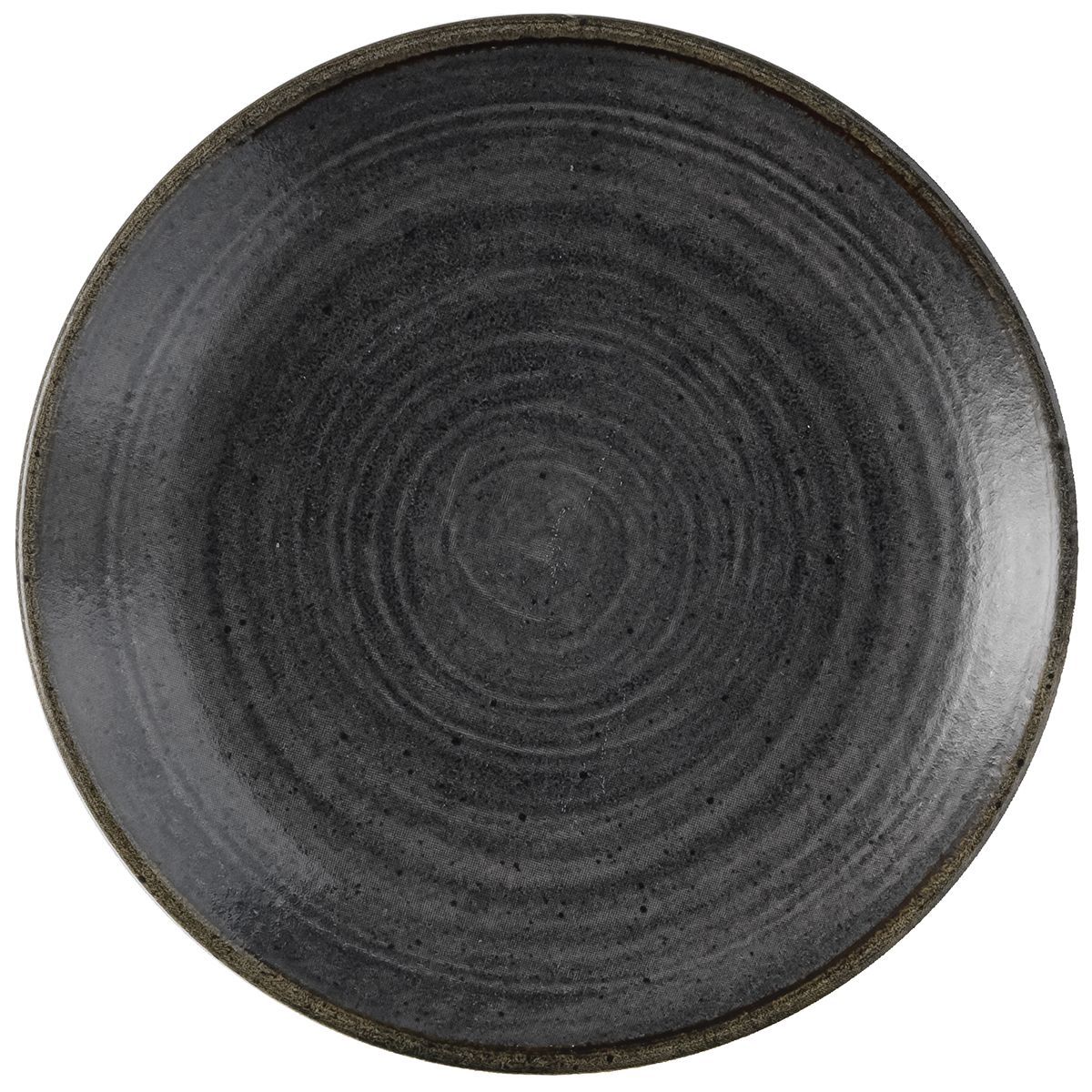 Piatto Piano 16,5 Cm Stonecast Raw Black - Churchill