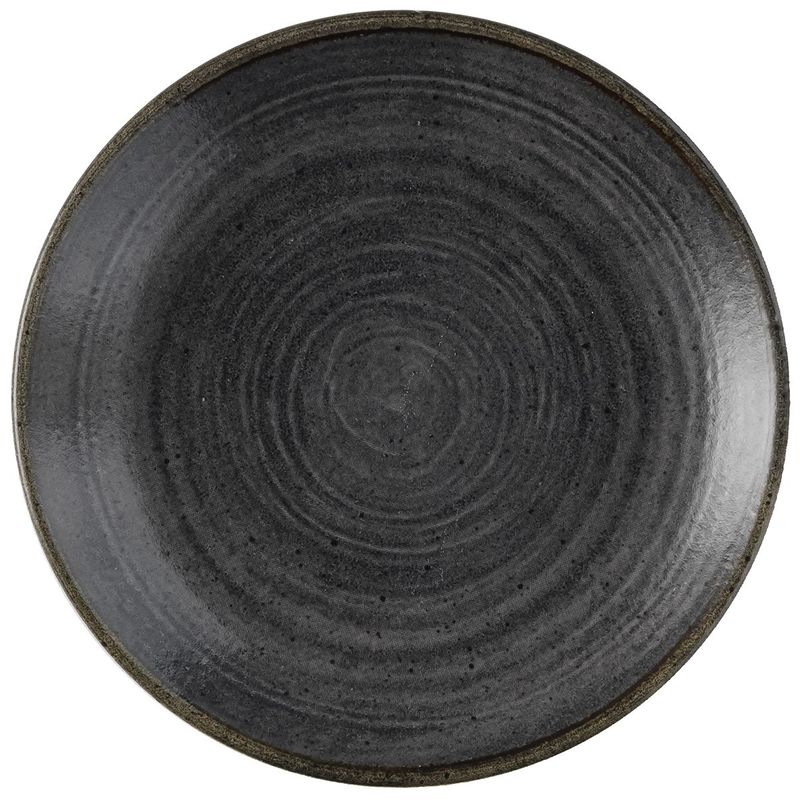 Piatto Piano 16,5 Cm Stonecast Raw Black - Churchill