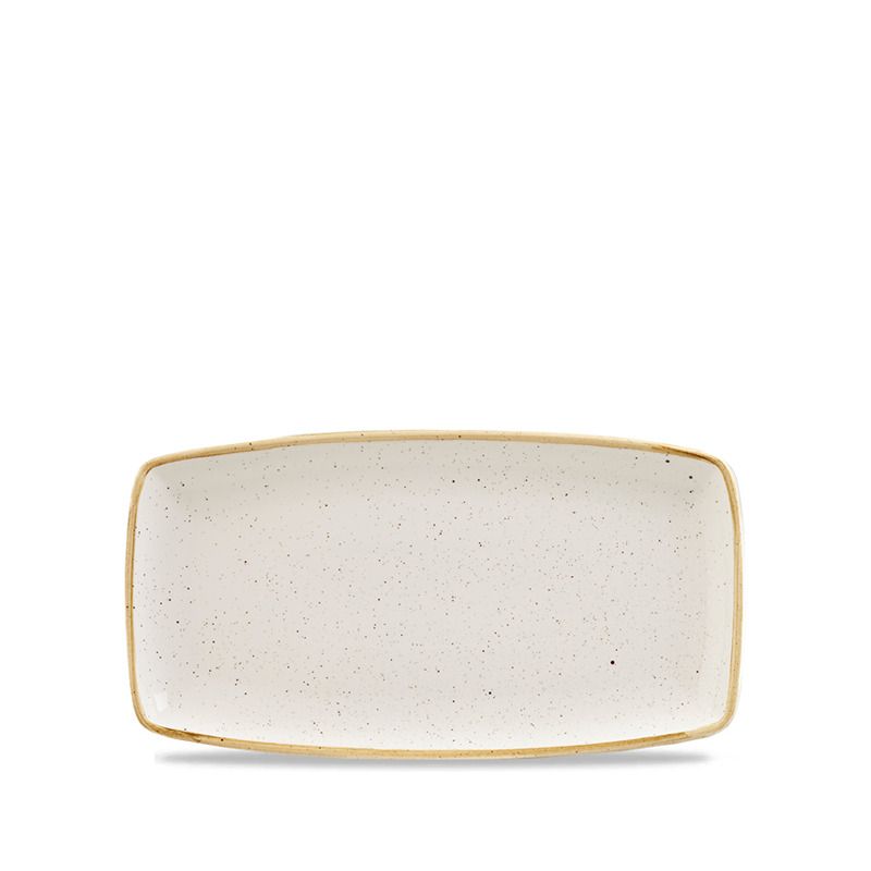 Piatto Oblungo 29,5 X 14 Cm Stonecast Barley White - Churchill