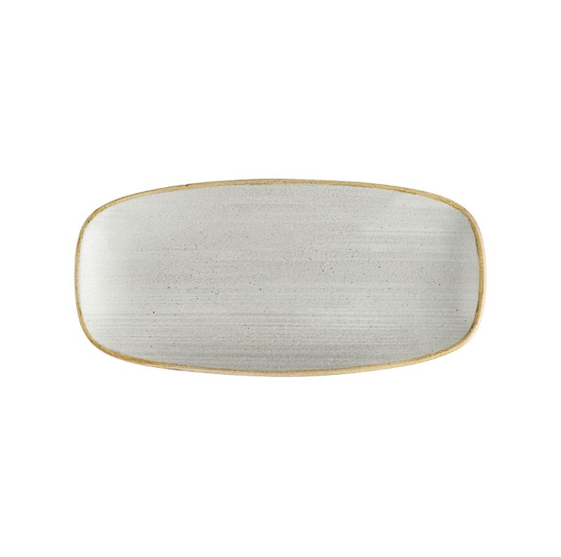 Piatto Oblungo 29,8 X 15,3 Cm Stonecast Raw Grey - Churchill